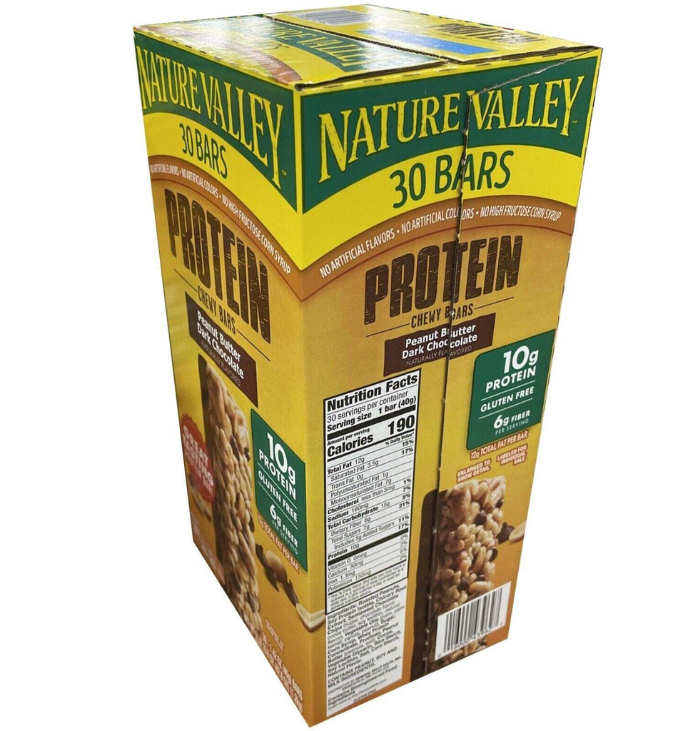 Nature Valley Protein Chewy Bars Peanut Butter Dark Chocolate - Box of 30