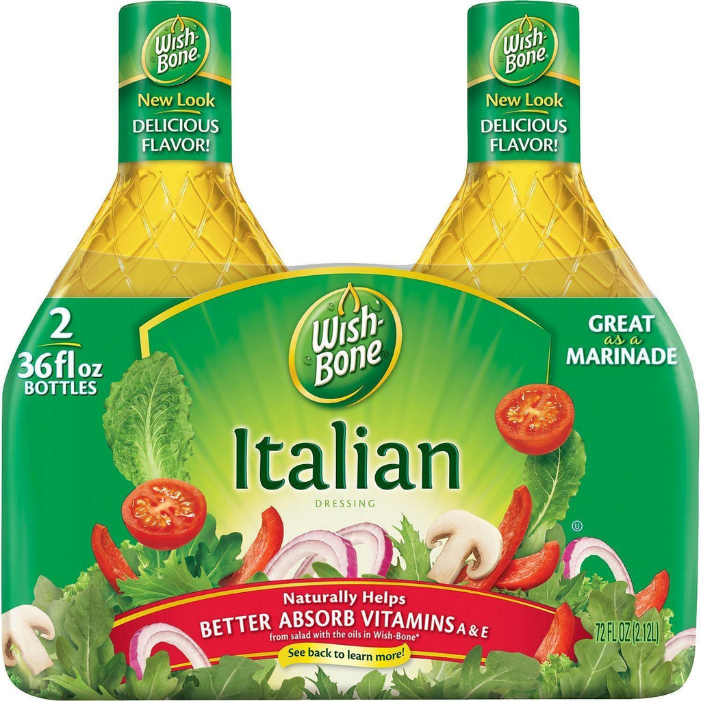 🔥 Wish-Bone Fat Free Italian Dressing (Pack of 2) 36 Fl Oz 2 Bottles🔥