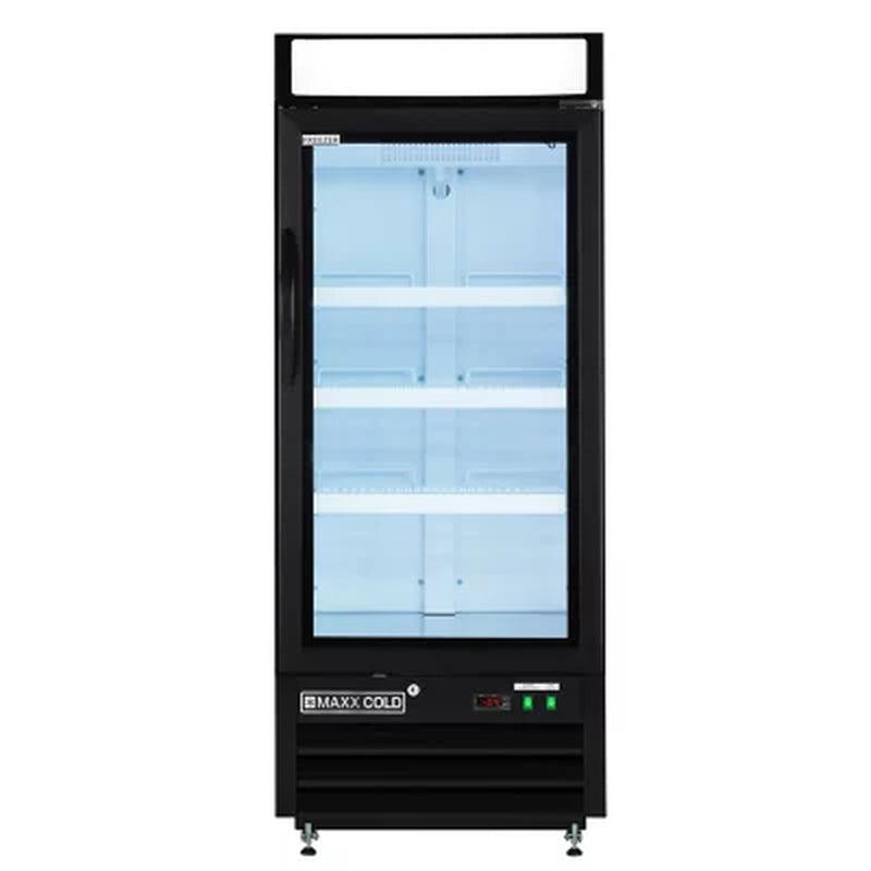 Maxx Cold X-Series Single Door Merchandiser Freezer, Black (12 Cu. Ft.)