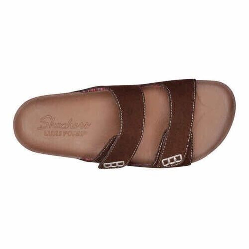 Skechers Ladies' Two Strap Sandals - BROWN - 7 - FAST SHIPPING