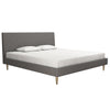 Mr. Kate Daphne Upholstered Bed with Headboard and Modern Platform Frame, King, Dark Gray Linen