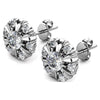 Cate & Chloe Millie 18K White Gold Plated Silver Earrings with Crystals | Stud Earrings for Women, Girls, Jewelry Gift for Her