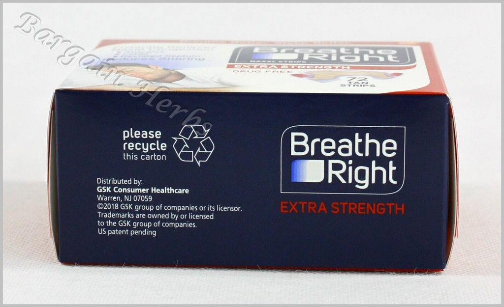 Breathe Right Nasal Strips Extra 72 Strips Tan/Clear New Sealed Free Shipping