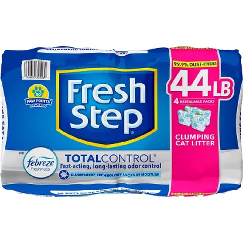 Fresh Step Total Control Scented Clumping Litter with Febreze (44 Lbs.)