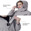 Skieer Women'S Waterproof Ski Jacket Windproof Rain Jacket Winter Warm Hooded Coat Grey Small