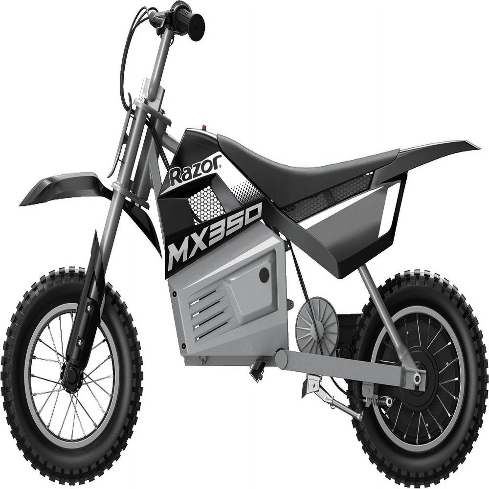 Razor Dirt Rocket MX350 - Black with Decals Included, 24V Electric-Powered Dirt Bike for Kids 13+