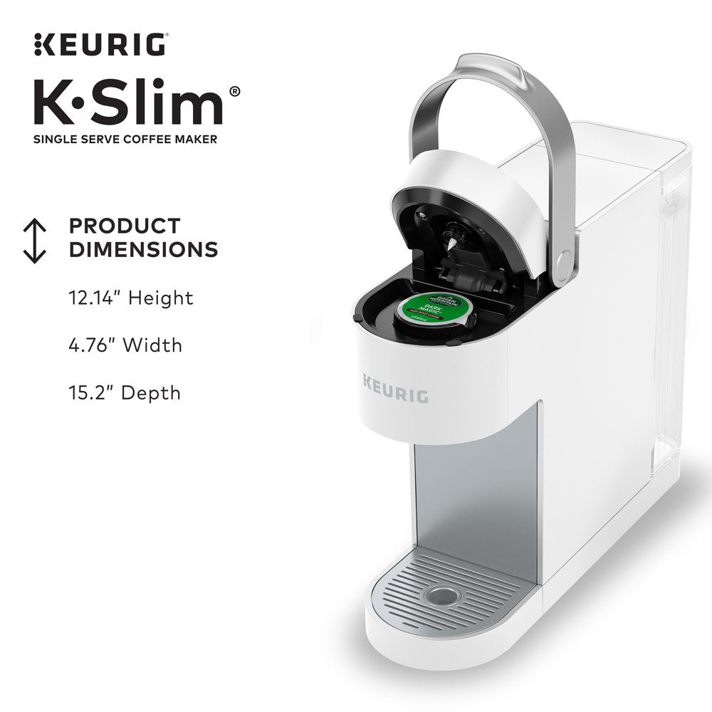 Keurig K-Slim Single Serve K-Cup Pod Coffee Maker, Multistream Technology, White