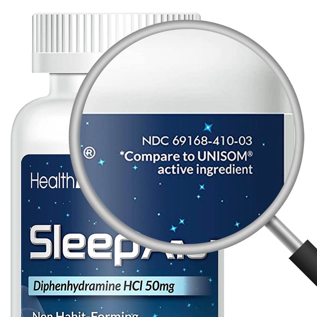 2 Bottles Healtha2Z Sleep Aid Diphenhydramin