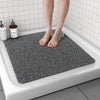 SIXHOME Loofah Shower Mat 24"X24" Non Slip Bathtub Mat PVC Quick Drying Bath Mat Comfortable Textured Surface Easy Cleaning Shower Floor Mat Black