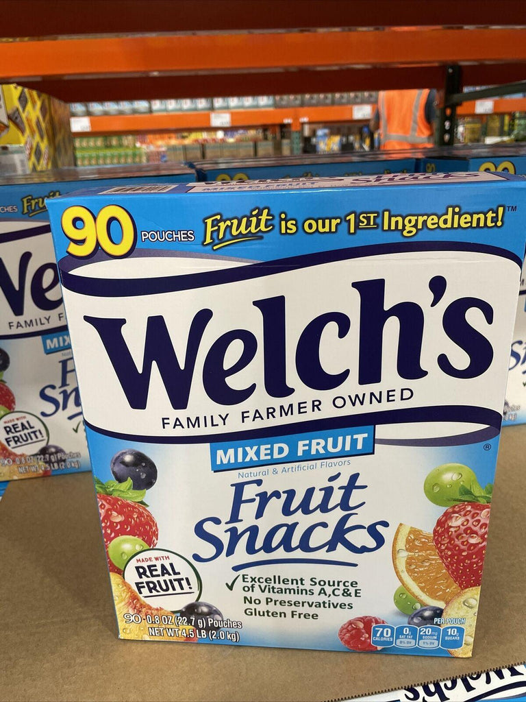 Welch'S Fruit Snacks, 0.8 Oz Pouch, 90/Box.