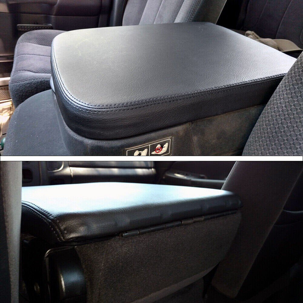 Fits 2002-2008 Dodge RAM 1500、2500、3500 Leather Center Console Lid Armrest Cover