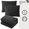 Sharper Image 3-Piece Black down Alternative Comforter Set, Queen