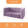 Kids Sofa Couch 10PCS, Linor Modular Toddler Couch for Playroom, Dutch Velvet Multifunctional Play Couch Sofa for Kids, Blueberry