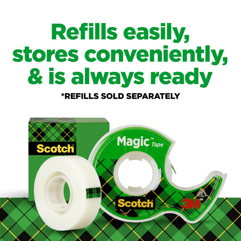 Scotch Magic Tape, Invisible, 2 Tape Rolls with Dispensers