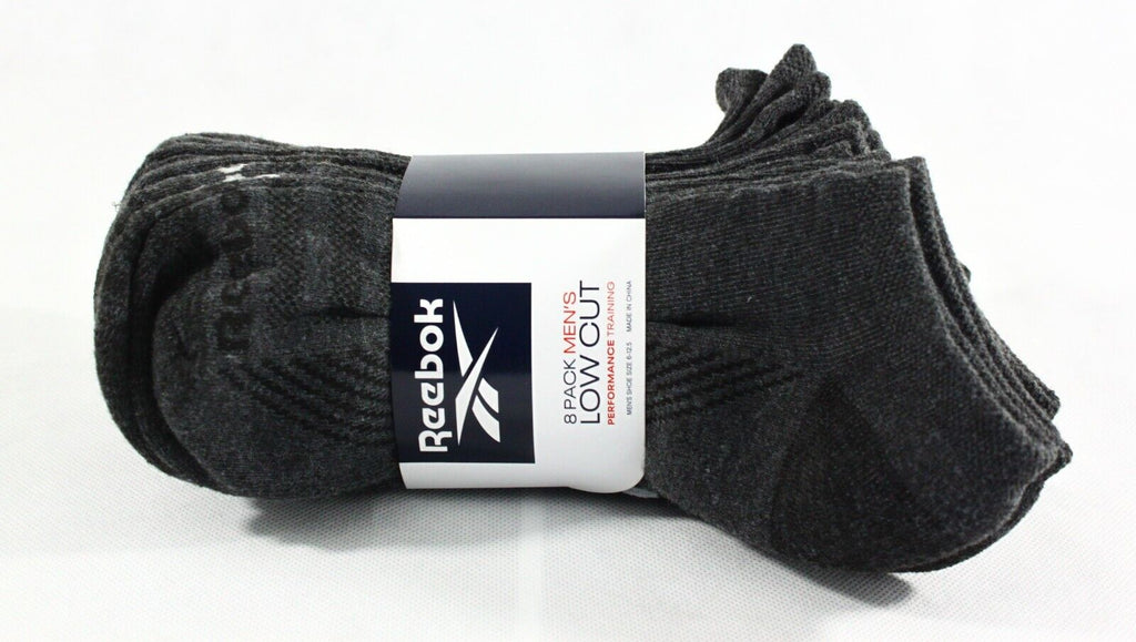 8 Pack Reebok Men'S Low Cut Performance Training Socks Size:6-12.5 Free Shipping