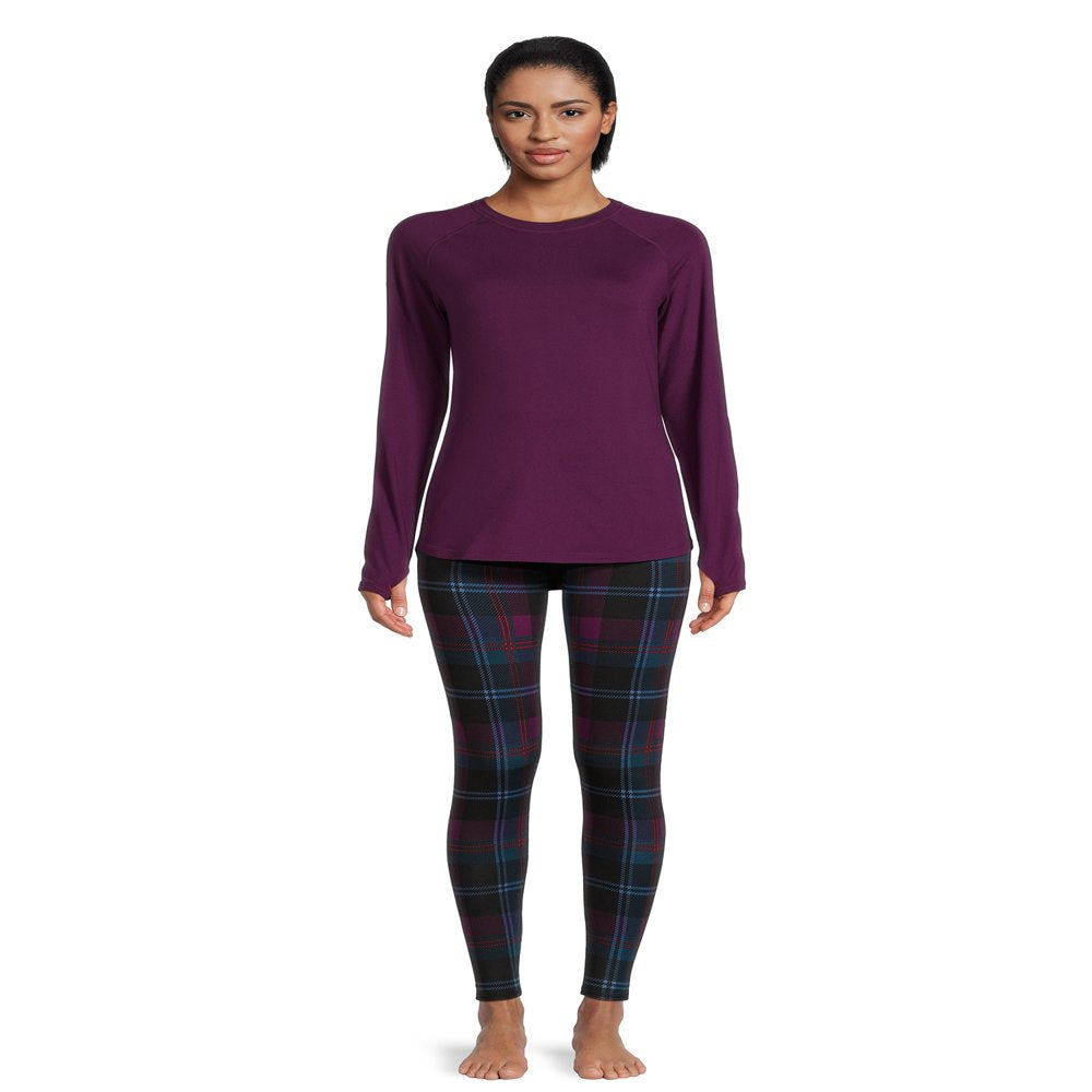 Climateright by Cuddl Duds Women'S Base Layer Jersey Thermal Top and Leggings Set, 2-Piece, Sizes XS-XXL