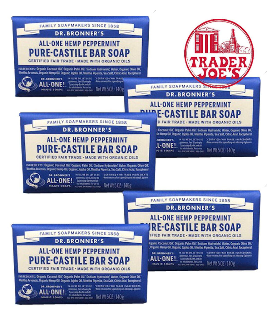 Trader Joe'S DR. BRONNER'S ALL-ONE HEMP PPPERMINT PURE-CASTILE Soap Bars Soap