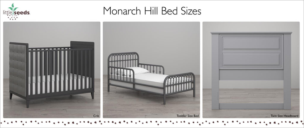 Monarch Hill Ivy Metal Toddler Bed, Graphite Gray