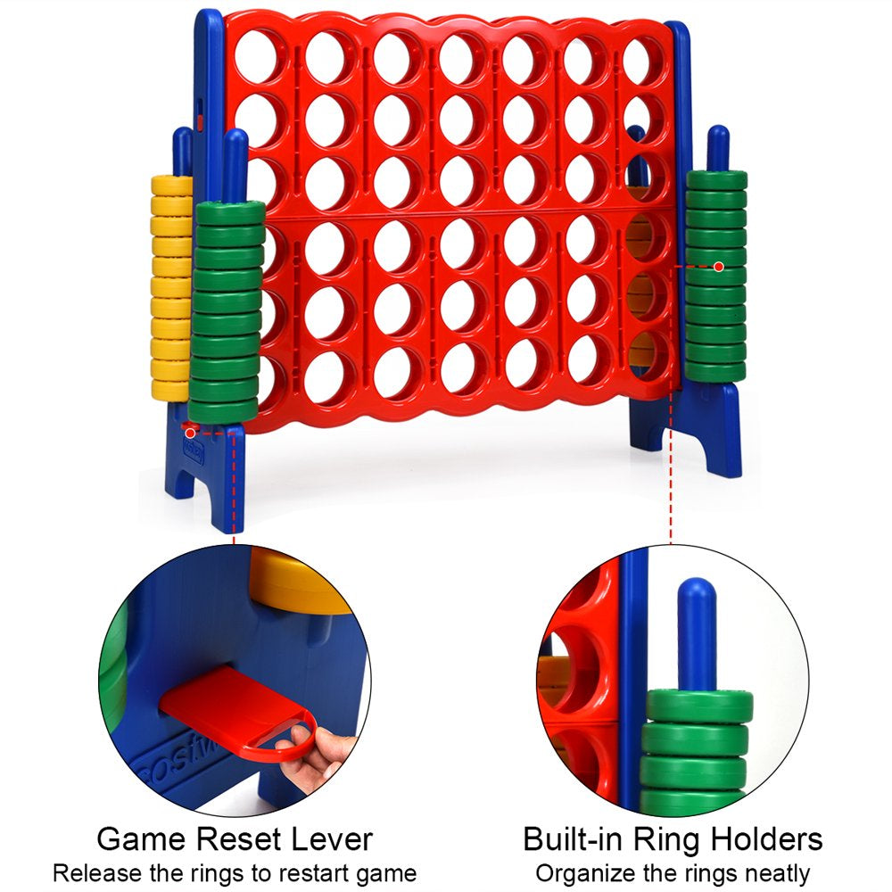 Costway Jumbo 4-To-Score 4 in a Row Giant Game Set Kids Adults Family Fun