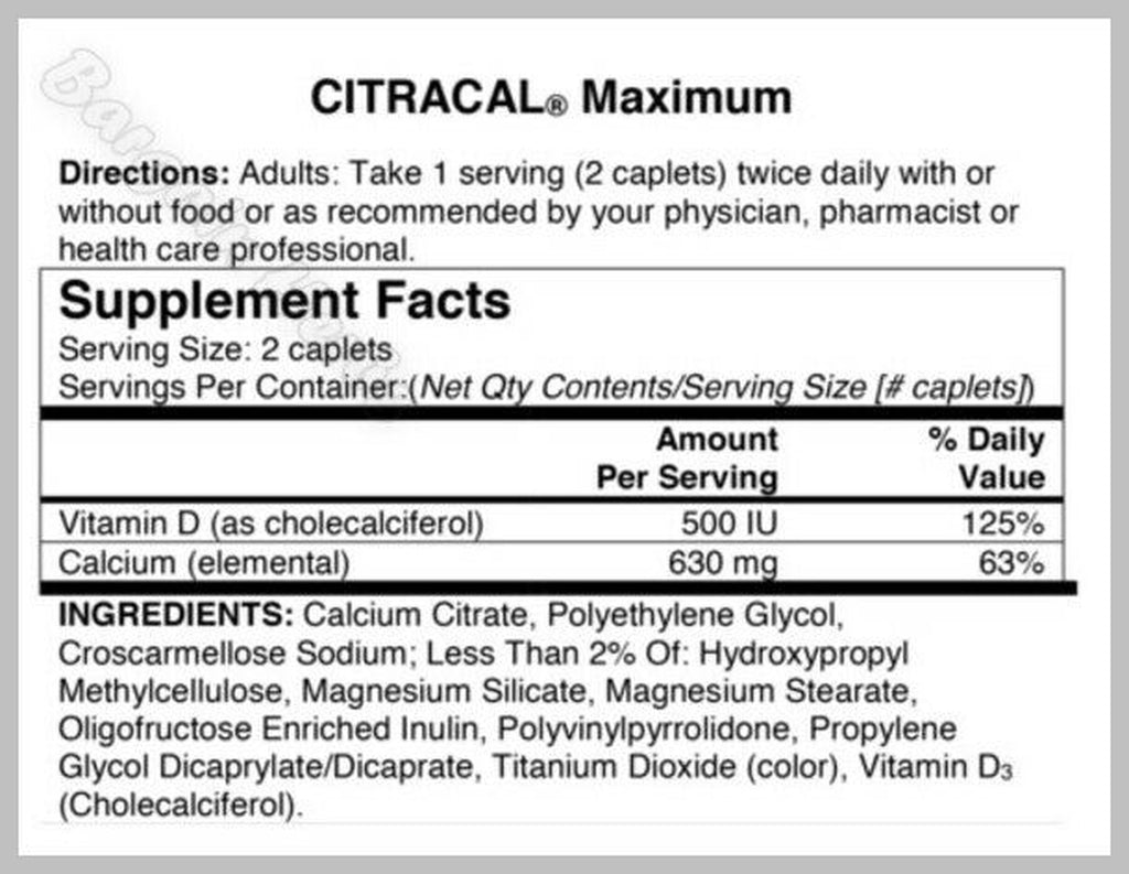 Citracal Maximum plus Calcium Citrate + D3 280 Caps