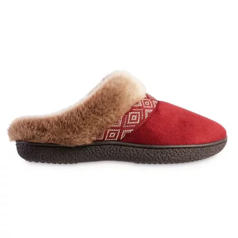 Ladies Isotoner Memory Foam Hoodback Comfort Slippers