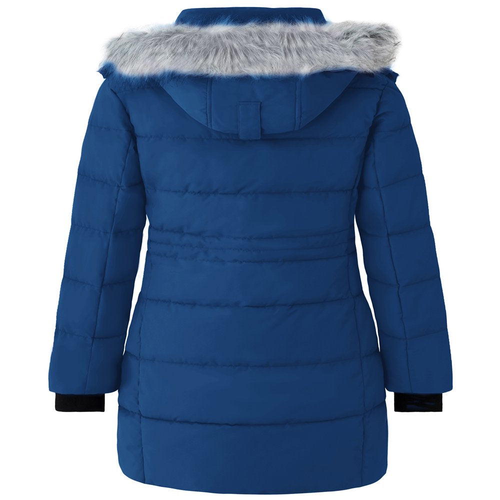 Wantdo Women'S Winter Jacket Warm Puffer Coat Heavy Bubble Coats Rain Jacket Palace Blue L