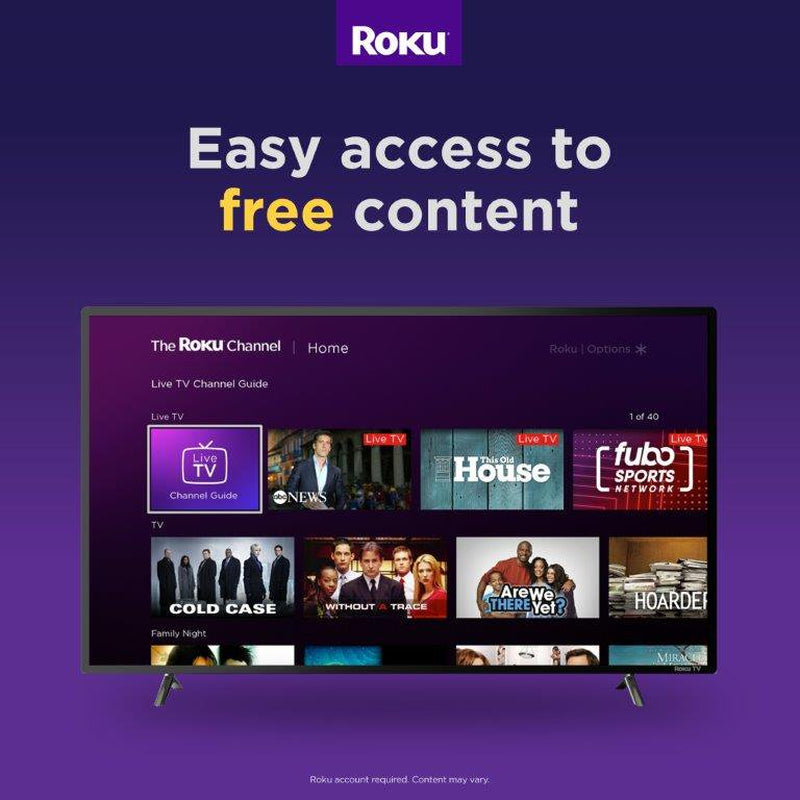 RCA 43" Class 4K Ultra HD (2160P) HDR Roku Smart LED TV (RTRU4327-US)