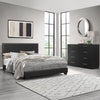 Willow Nailhead Trim Upholstered Full Bed, Black Faux Leather