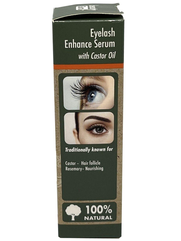 New 2 PK Beauty Guru Natural Eyelash Enhance Serum with Castor Oil with Brush