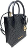 Michael Kors Womens Mercer Extra-Small Pebbled Leather Crossbody Bag Black Signature 35T1GM9C0I-001