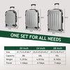 Zimtown Hardside Lightweight Spinner Gray 3 Piece Luggage Set with TSA Lock