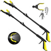 KEKOY 2 PCS 32" Foldable Reacher Grabber Tool with Light, Trash Picker Grabber with Arm Extension for Reaching Aid