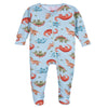 Gerber Unisex Baby Toddler Buttery Soft Footed Pajama 2-Way Zipper with Viscose Made from Eucalyptus, Sizes 0/3M - 4T