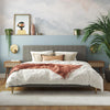 Mr. Kate Daphne Upholstered Bed with Headboard and Modern Platform Frame, King, Dark Gray Linen