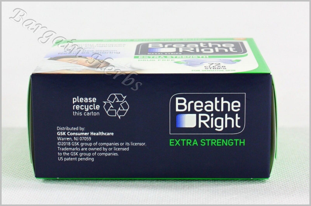 Breathe Right Nasal Strips Extra 72 Strips Tan/Clear New Sealed Free Shipping