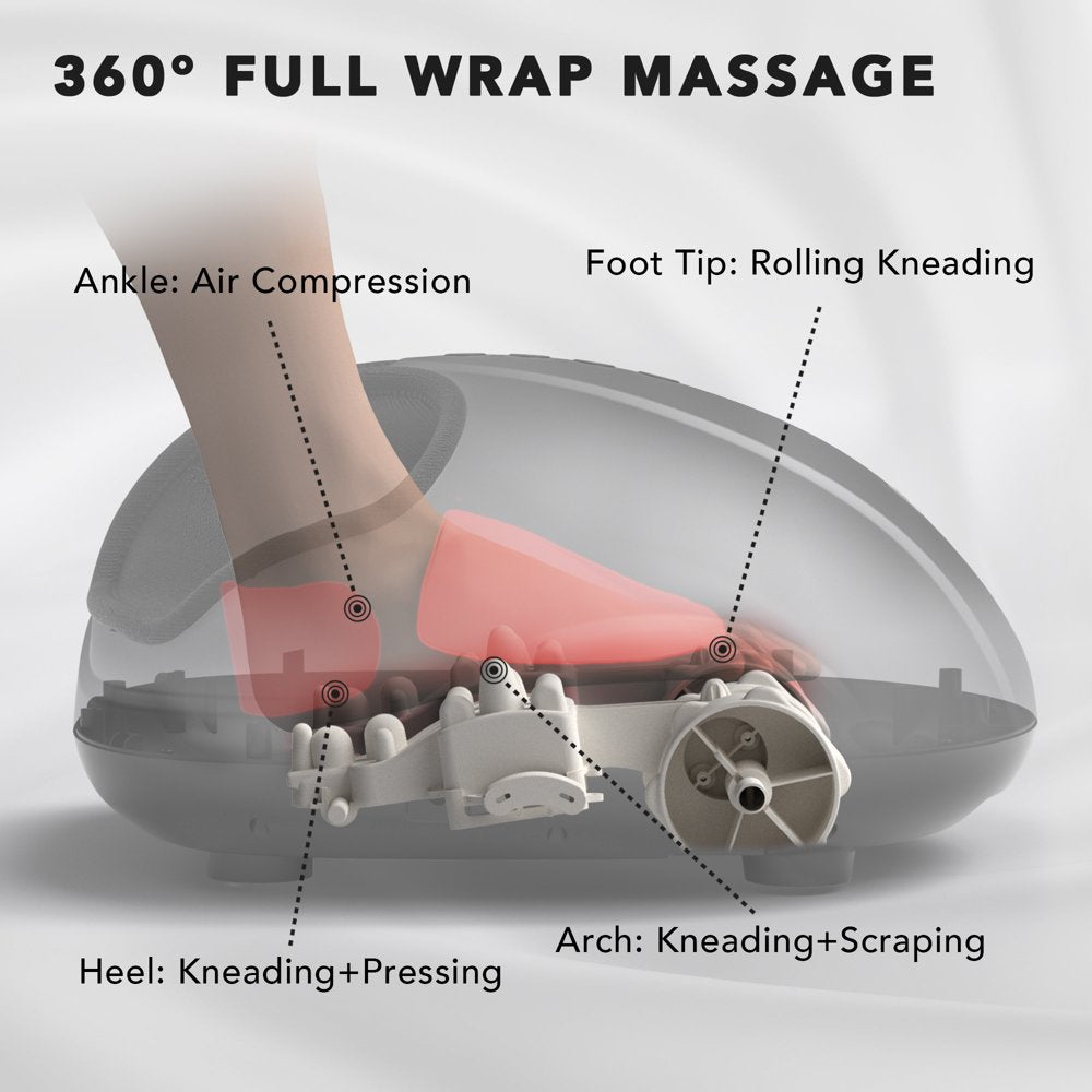 Breo Foot Massager with Heat, Easing Stress for Hiking, Tennis, Golf Fits Feet up to Men Size 12