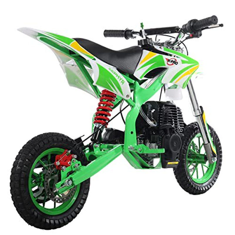 X-Pro Brand New Zephyr 4 Stroke 40Cc Gas Pit Dirt Bike, Mini Bike for Kids, Pull Start 10" Wheels