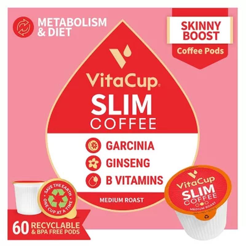 Vitacup Medium-Dark Roast Single Serve Coffee Cups, Slim Blend (60 Ct.)