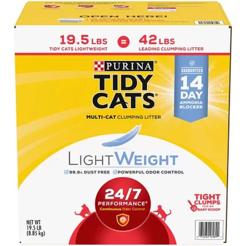 Purina Tidy Cats Light Weight Multi-Cat Clumping Cat Litter (19.5 Lbs.)