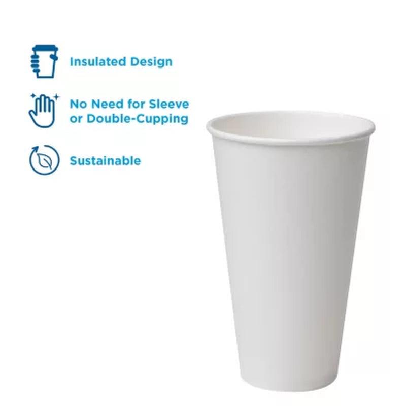 Dixie Perfectouch Insulated Paper Cups, White (Various Sizes)