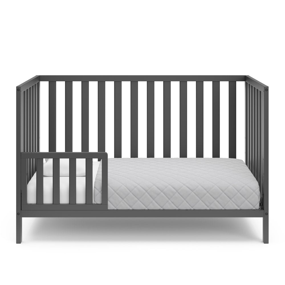 Storkcraft Sunset 4 in 1 Convertible Baby Crib, Gray