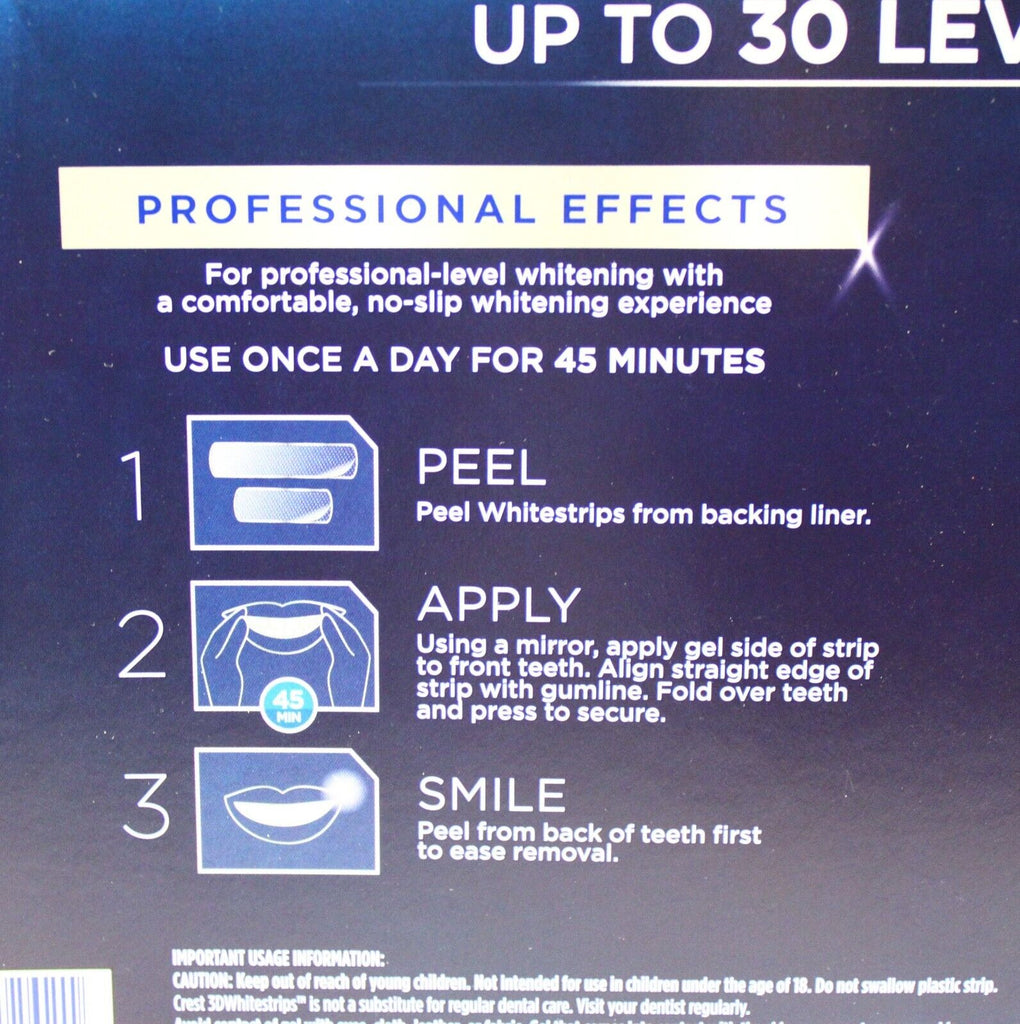 Crest 3D Whitestrips Professional Effects (40) + 1 Hour Express Whitestrips (20)