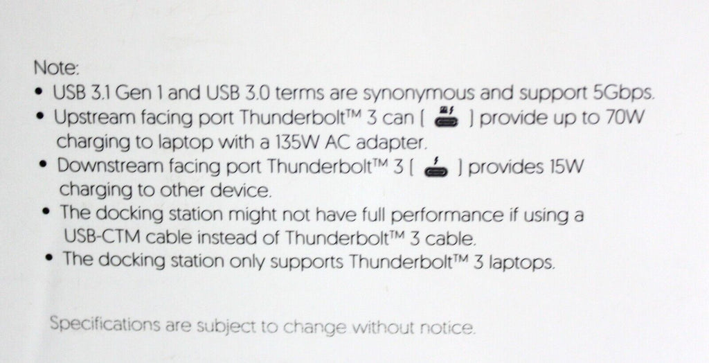 NEW Accell K160B-001K Thunderbolt3 Docking Station Usb-A Usb-C DP 40 Gbps