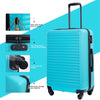 Travelhouse 3 Piece Luggage Set Hardshell Lightweight Suitcase with TSA Lock Spinner Wheels 20In24In28In.(Light Blue)