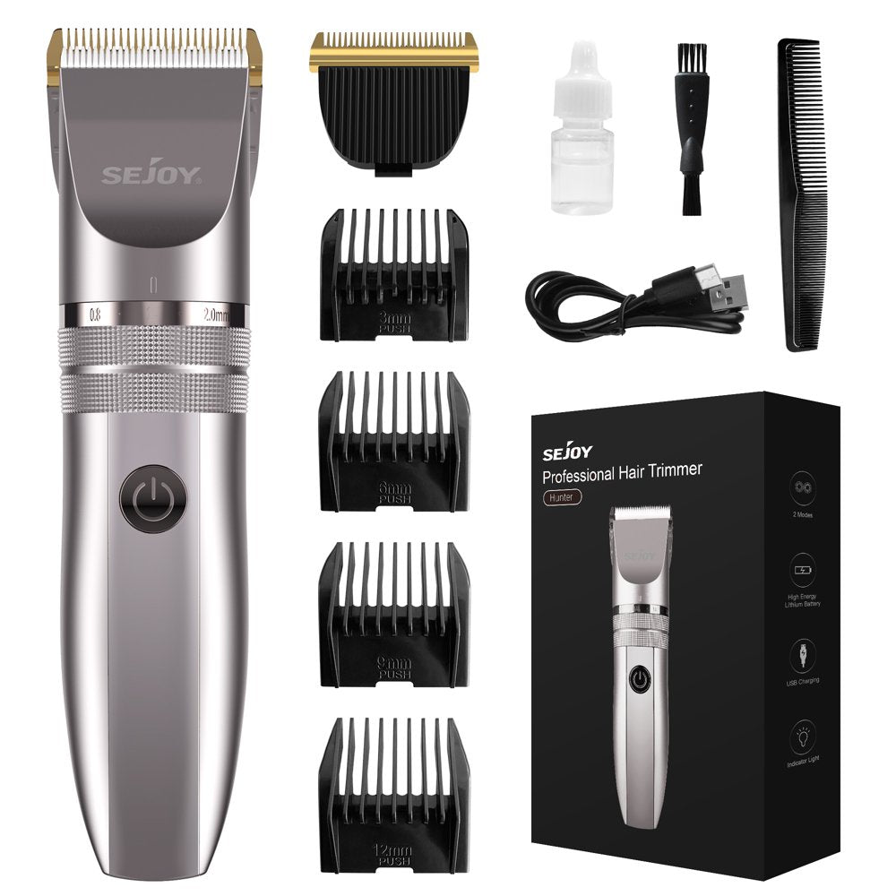 Sejoy Hair Clippers for Men, Cordless Barber Grooming Set Professional Hair Cutting Kit,Rechargeable Home Haircut