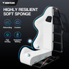 Soontrans Gaming Chair with Footrest and Ergonomic Massage Lumbar Pillow PU Leather Office Chair, Gray