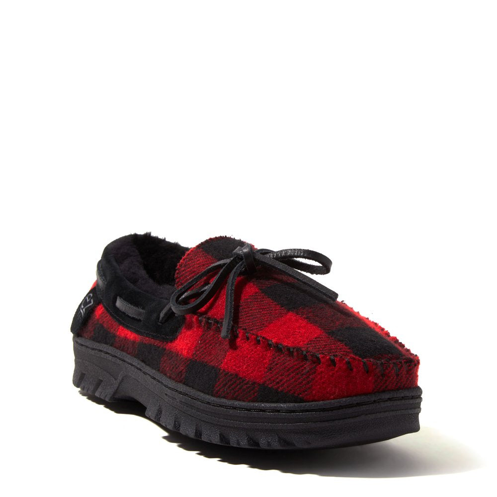 EZ Feet by Dearfoams Genuine Suede and Shearling Wool Moccasin