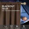 Deconovo Blacout Curtains Rod Pocket Thermal Insulated Curtains Light Blocking Curtians for Small Windows 42W X 45L Inch Brown Set of 2