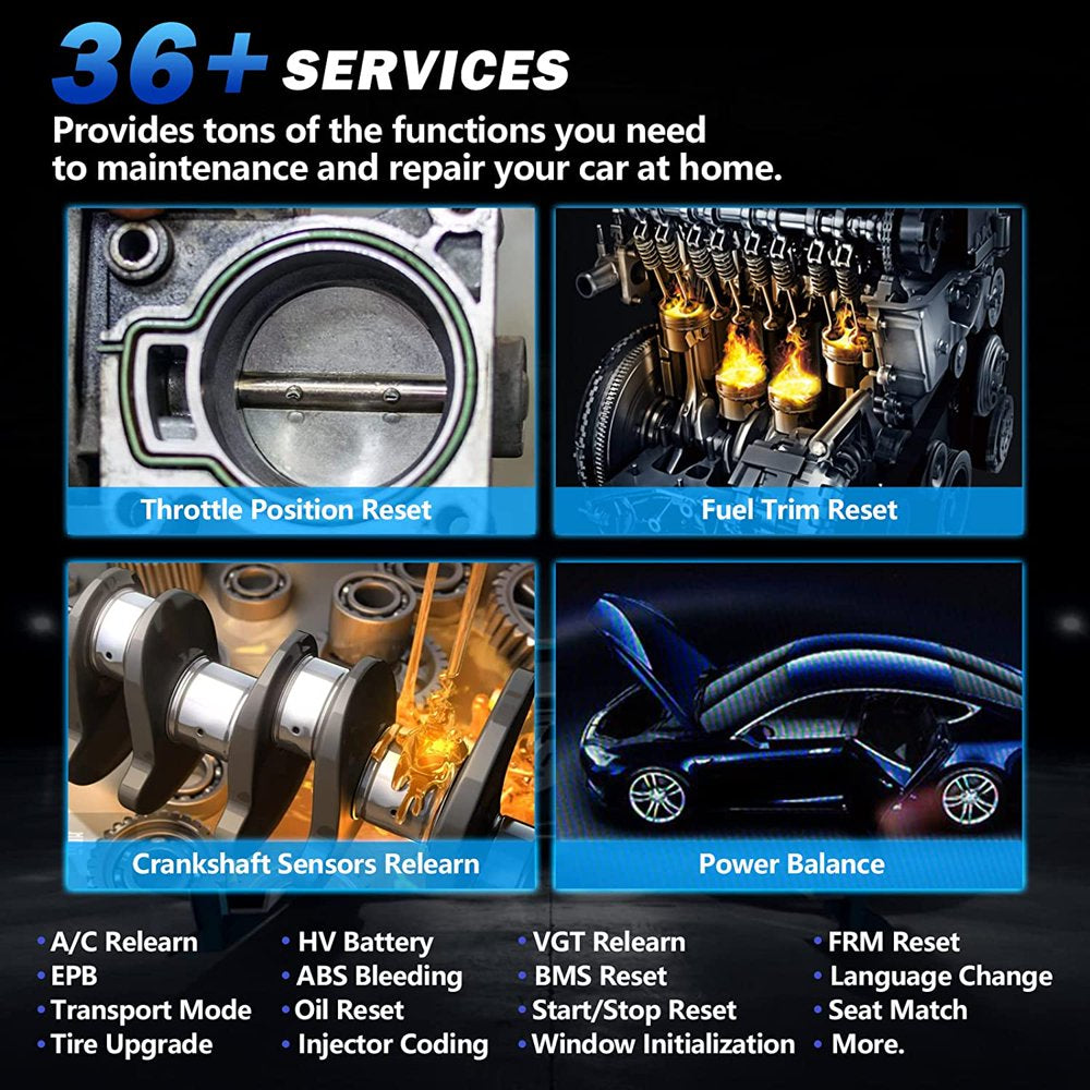 XTOOL D7 Automotive Scan Tool, Full System Bi-Directional Diagnostic Car Scanner with ECU Coding, 36+ Services