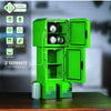 Minecraft Green Creeper Body 12 Can Mini Fridge 8L 2 Door Ambient Lighting 25.2" H 9.5" W 9.1" D